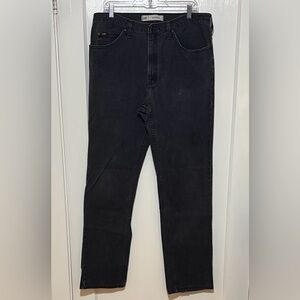 Authentic Vintage Lee Regular Fit Black Denim Jeans 36 x 34 Brown Label